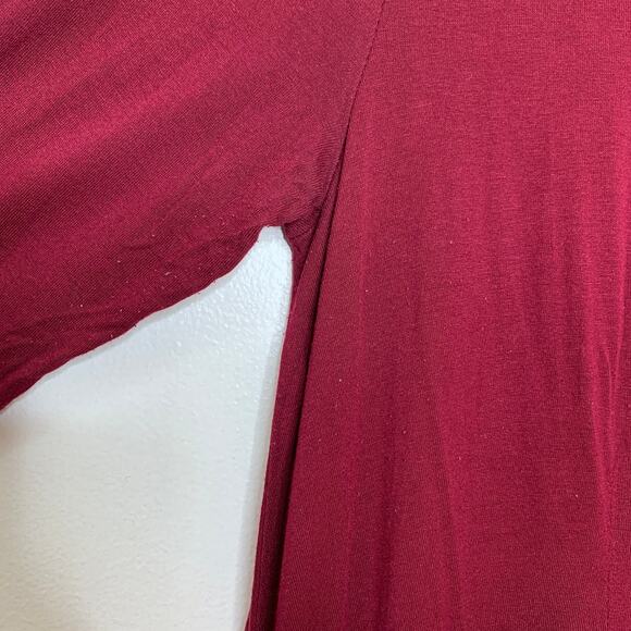 3/$20 Umgee red pleated skater three quarter sleeve flared mini dress SZ S - Picture 9 of 9